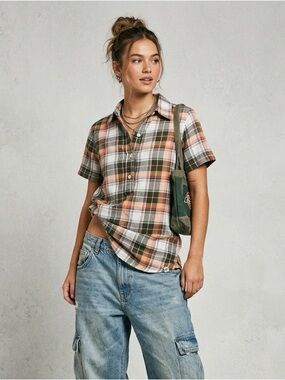 Dickies Plaid Short Sleeve Popover Shirt